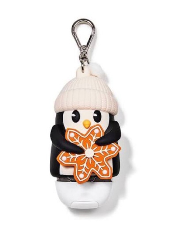 Bath & Body Works Accessories - Snowflake Penguin Hand Sanitizer Holder Keychain